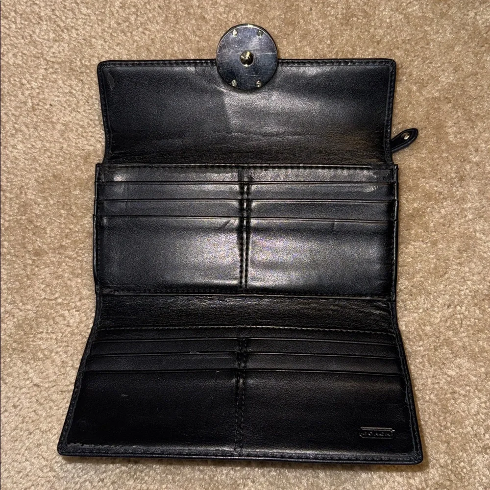 Coach Alexandra Black Leather Slim Envelope Wallet, GUC - Picture 2 of 9